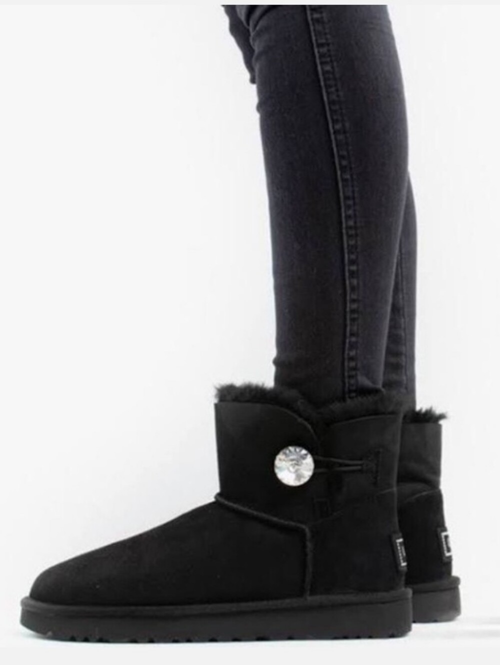 Ugg Mini Bailey Button Bling Boots Size 10